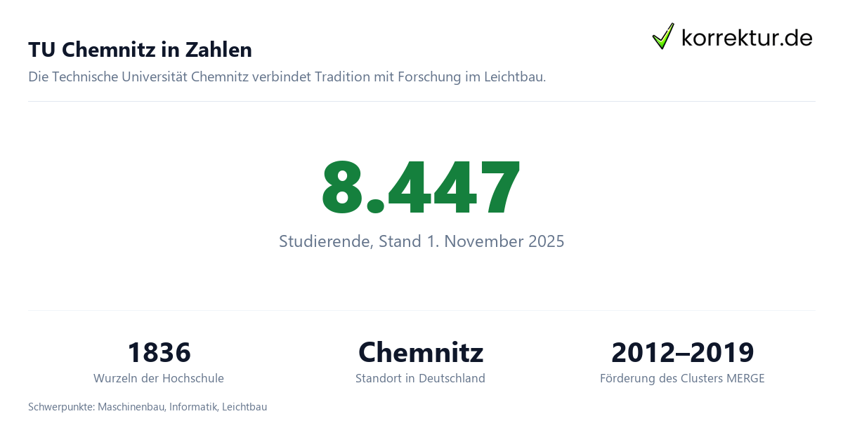 TU Chemnitz in Zahlen TU Chemnitz im Profil: Technische Universität mit Studium und Zahlen