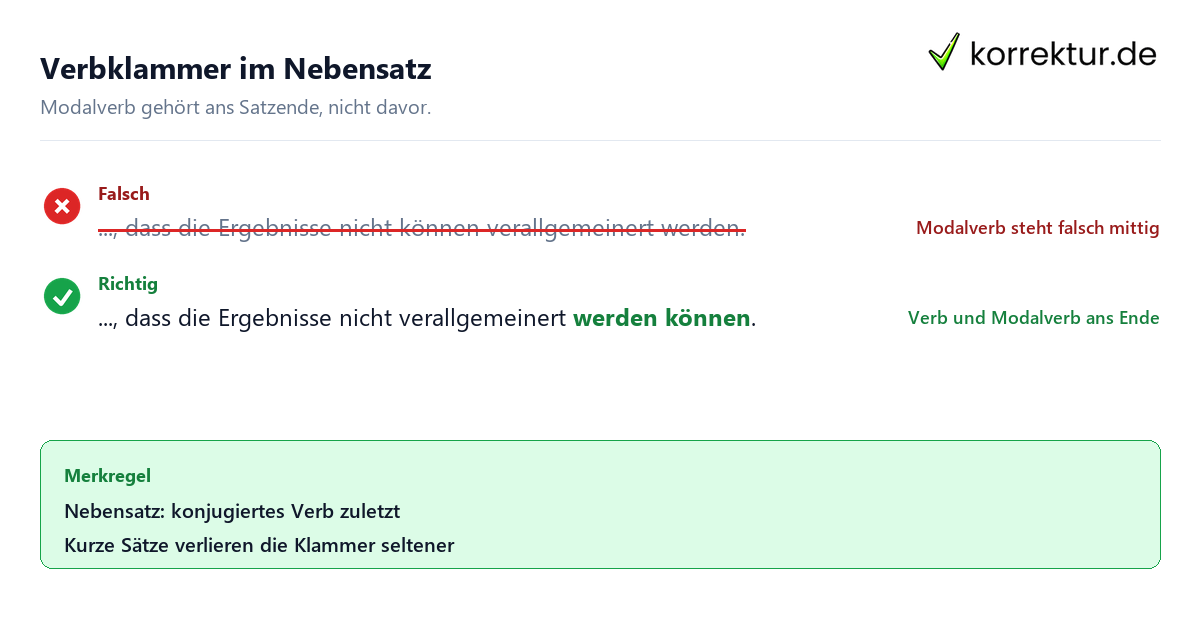 Typische Fehler von Nicht-Muttersprachlern im Deutschen: Verbklammer