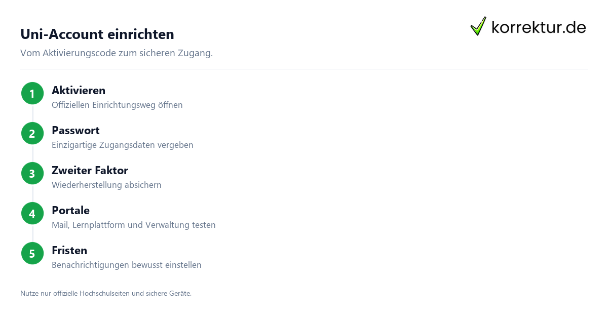 Uni-Account und Hochschulportal: Orientierung und erste Schritte