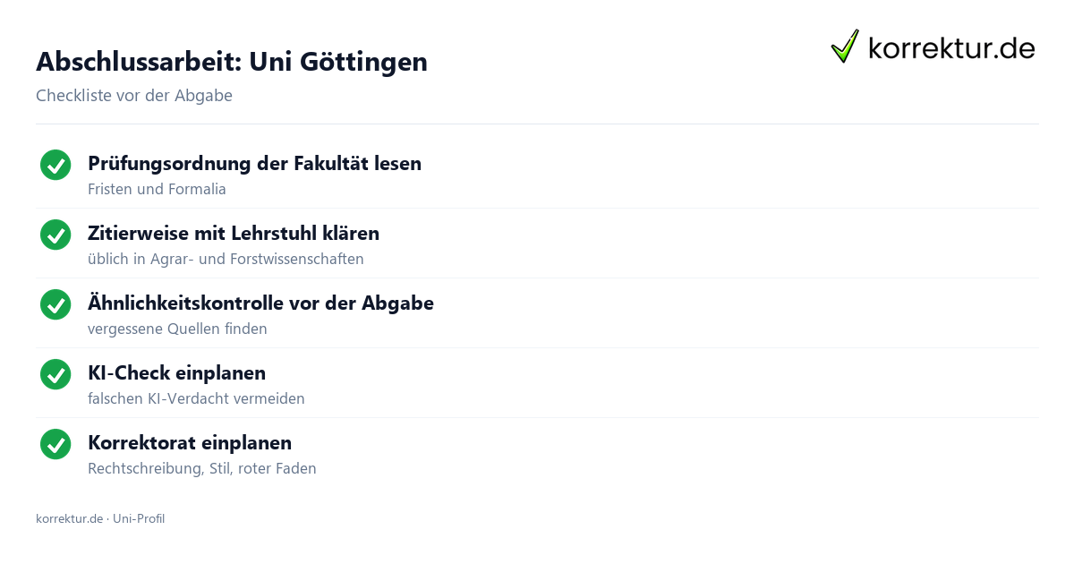 Bachelorarbeit an der Uni Göttingen: Formalia, Zitierweise und Ähnlichkeitskontrolle vor der Abgabe