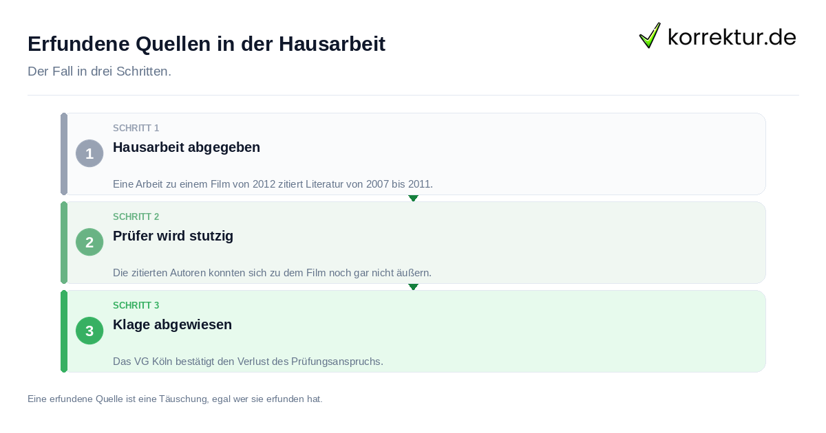 Erfundene Quellen in der Hausarbeit: der Fall in drei Schritten