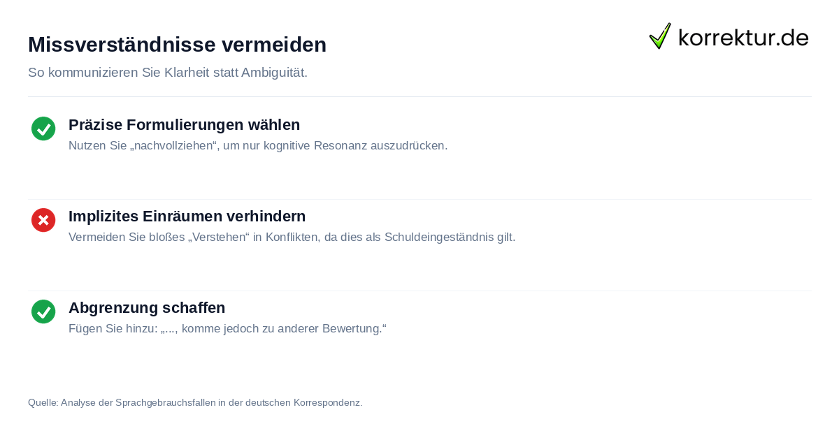 Missverständnisse vermeiden Checkliste für saubere Kommunikation beim Thema Verstehen