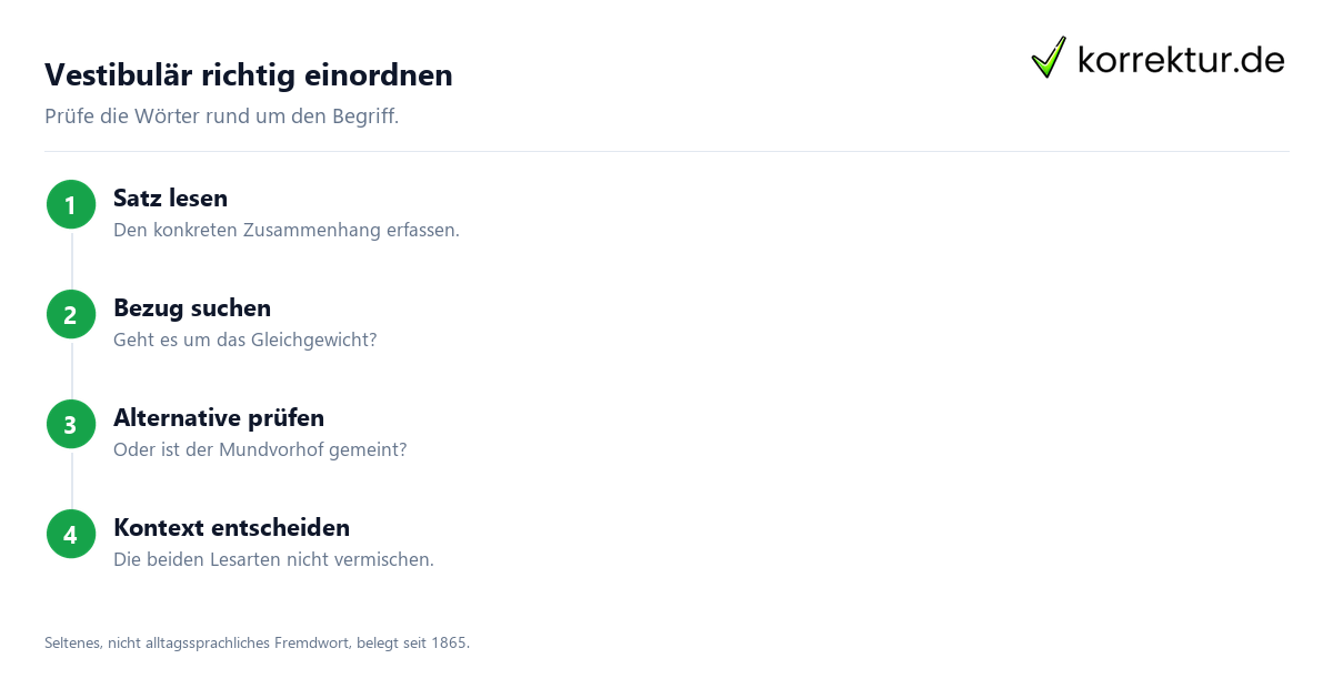 Was bedeutet „vestibulär“? Bedeutung im Kontext erkennen