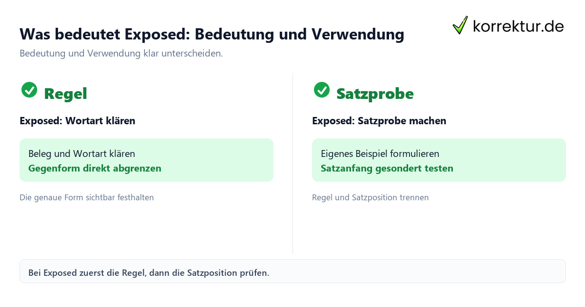 Was bedeutet Exposed: Bedeutung und Verwendung mit Bedeutung und passender Verwendung im Vergleich