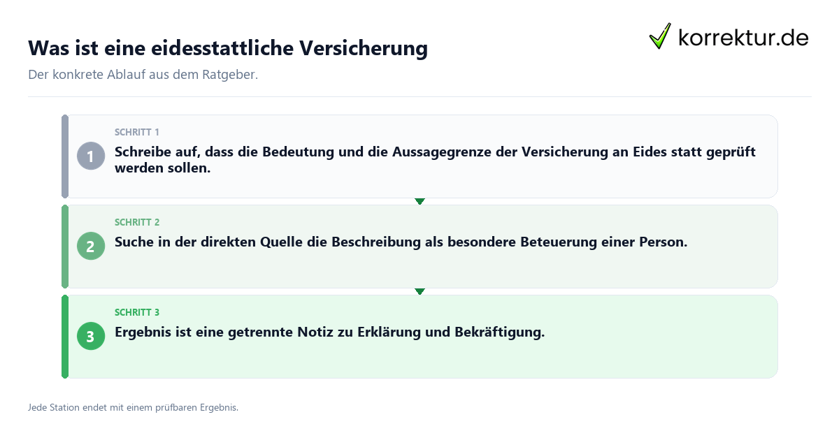 Was ist eine eidesstattliche Versicherung Konkrete Schritte zu Was ist eine eidesstattliche Versicherung