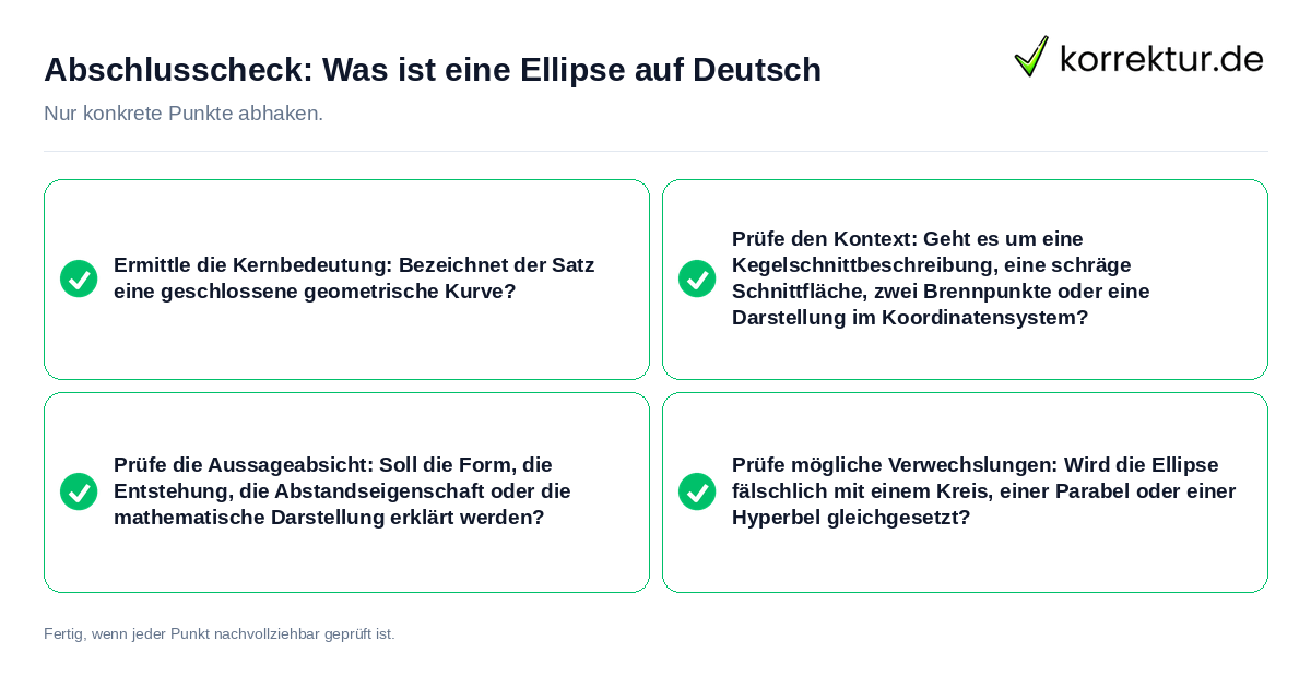Abschlusscheck: Was ist eine Ellipse auf Deutsch Konkreter Abschlusscheck zu Was ist eine Ellipse auf Deutsch