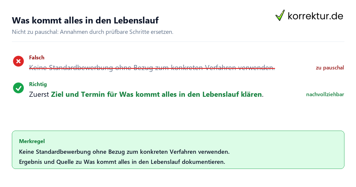 Was kommt alles in den Lebenslauf Ungeeignete und belastbare Vorgehensweise bei Was kommt alles in den Lebenslauf