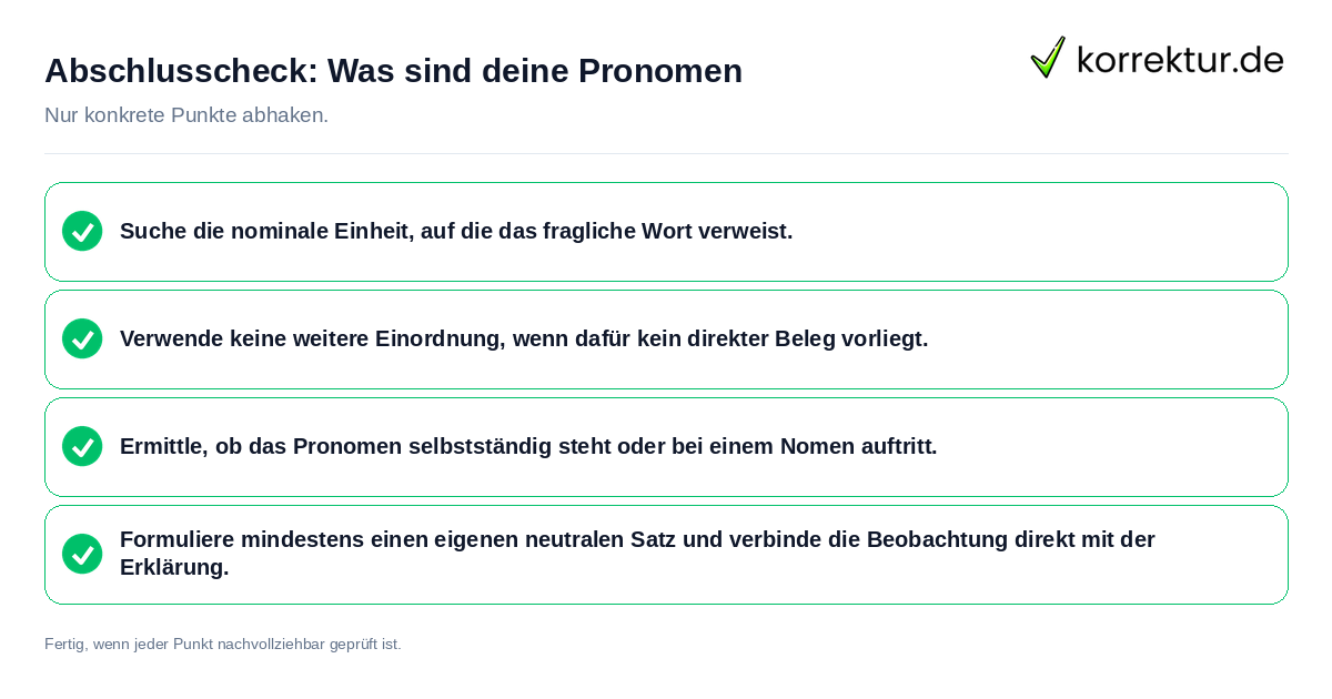Konkreter Abschlusscheck zu Was sind deine Pronomen