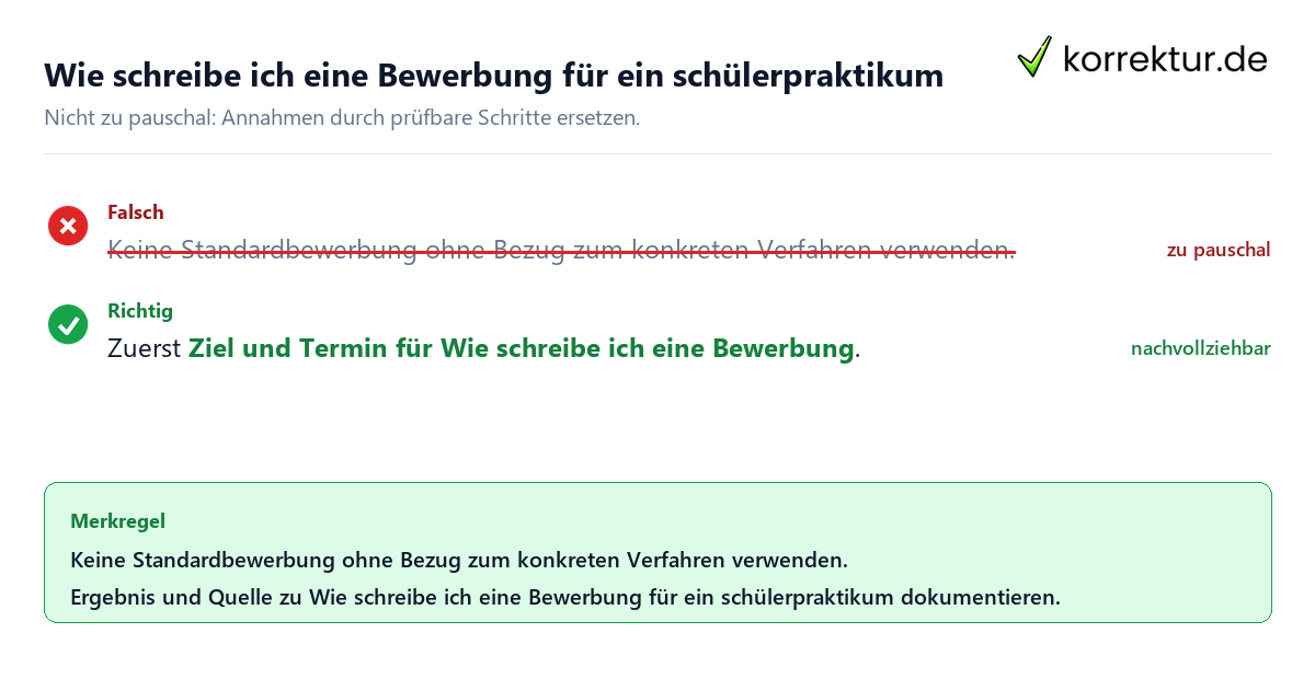 Ungeeignete und belastbare Vorgehensweise bei Wie schreibe ich eine Bewerbung für ein