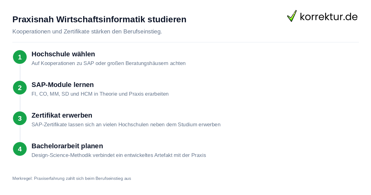 Praxisnah Wirtschaftsinformatik studieren Wirtschaftsinformatik studieren: Praxisbausteine im Studium