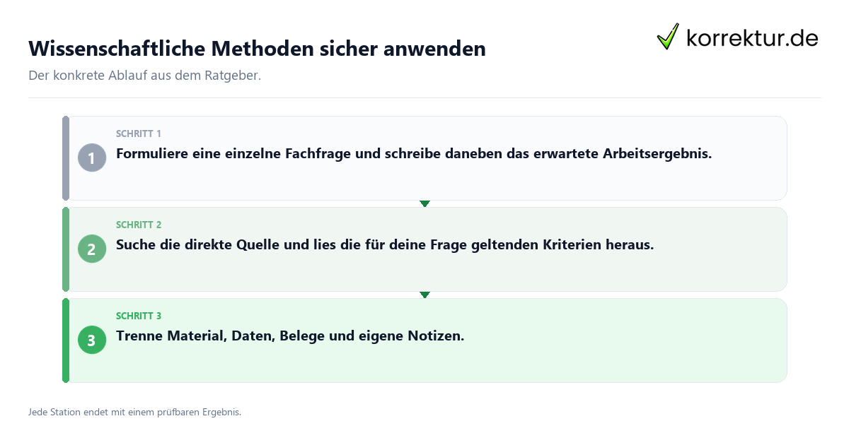 Konkrete Schritte zu Wissenschaftliche Methoden sicher anwenden