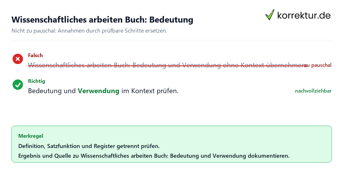 Ungeeignete und belastbare Vorgehensweise bei Wissenschaftliches arbeiten Buch: Bedeutung und