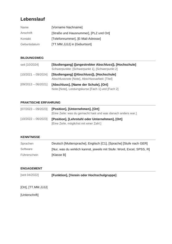 Vorschau der ersten Seite