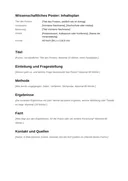 Vorschau der ersten Seite: Wissenschaftliches Poster: Inhaltsplan