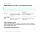 Vorschau der ersten Seite: Präpositionen und ihr Fall: Merkzettel